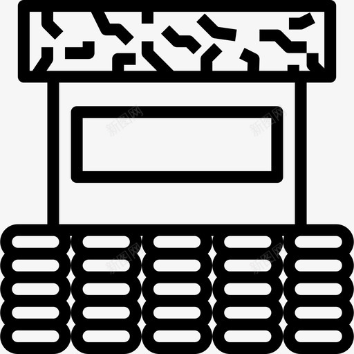 检查点陆军8号直线型图标svg_新图网 https://ixintu.com 8号 检查点 直线 线型 陆军