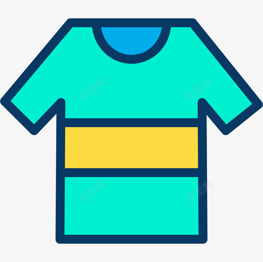 T恤服装与时尚5线性颜色图标svg_新图网 https://ixintu.com T恤 服装与时尚5 线性颜色