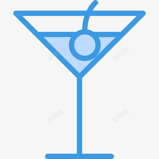 鸡尾酒酒精饮料4蓝色图标svg_新图网 https://ixintu.com 蓝色 酒精饮料4 鸡尾酒