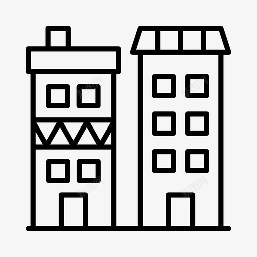 建筑苏丹城镇图标svg_新图网 https://ixintu.com 乌干达 城镇 建筑 村庄 苏丹