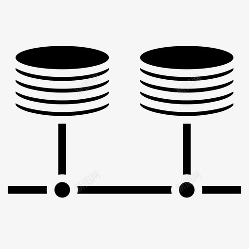 连接网络和数据库24固态图标svg_新图网 https://ixintu.com 固态 数据库 网络 连接
