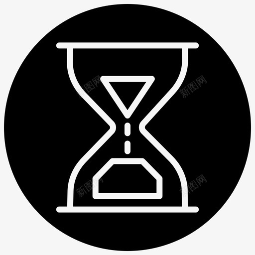 沙时瓶钟图标svg_新图网 https://ixintu.com 沙时 沙钟 玻璃 生产率