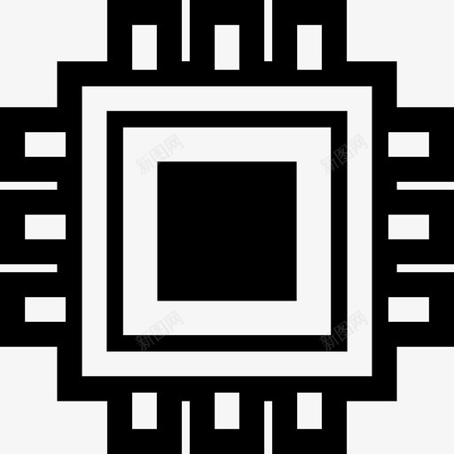 芯片计算机硬件图标svg_新图网 https://ixintu.com 基本 处理器 套件 电脑 硬件 笔记本 芯片 计算机