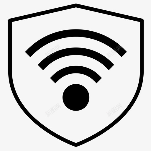 安全连接锁wifi图标svg_新图网 https://ixintu.com wifi 安全 连接