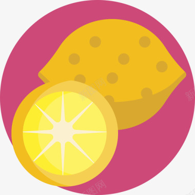 柠檬食物111扁平图标图标