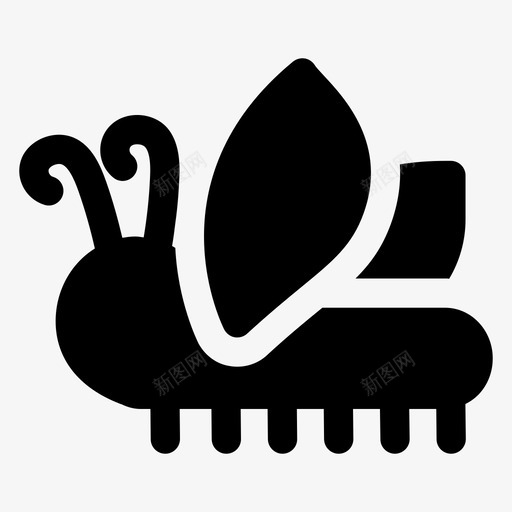 毛毛虫蝴蝶昆虫图标svg_新图网 https://ixintu.com 农业 固体 图标 无脊椎动物 昆虫 景观 毛毛虫 花园 蝴蝶 蠕虫 设备