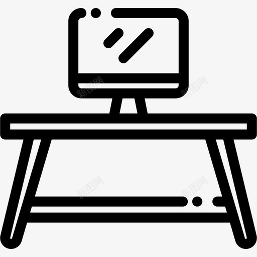 书桌家装20直线型图标svg_新图网 https://ixintu.com 书桌 家装 直线 线型