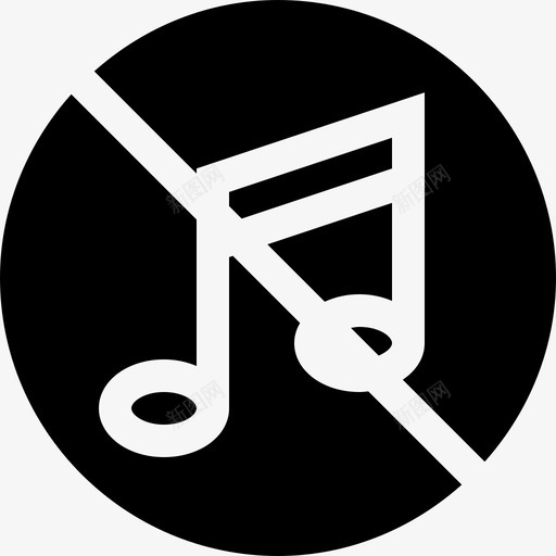 没有音乐公共标志2满了图标svg_新图网 https://ixintu.com 公共 标志 没有 满了 音乐