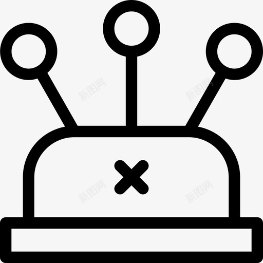 针垫缝38线状图标svg_新图网 https://ixintu.com 线状 针垫