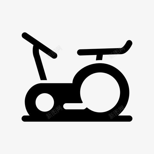 自行车健身运动图标svg_新图网 https://ixintu.com 健身 自行车 训练 运动