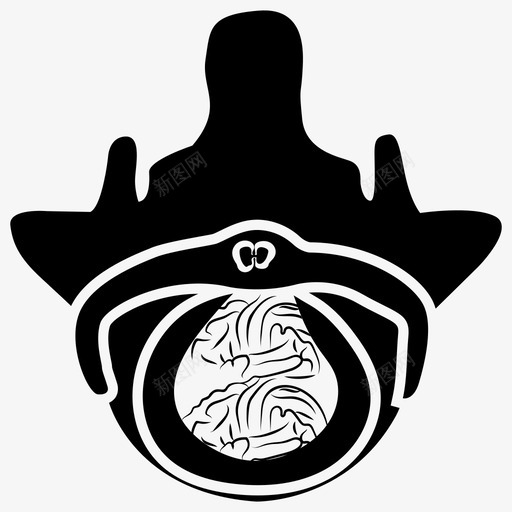 椎间盘脊柱脊骨图标svg_新图网 https://ixintu.com 人工 假体 医用 工体 植入物 椎间盘 脊柱 脊骨 部分 间盘 骨科