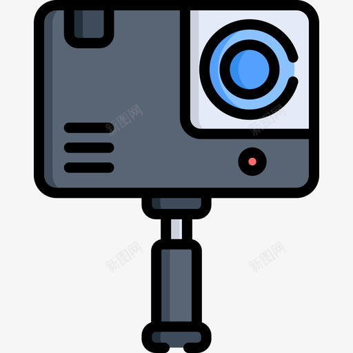 动作摄像机博客影响者4线性颜色图标svg_新图网 https://ixintu.com 动作摄像机 博客影响者4 线性颜色