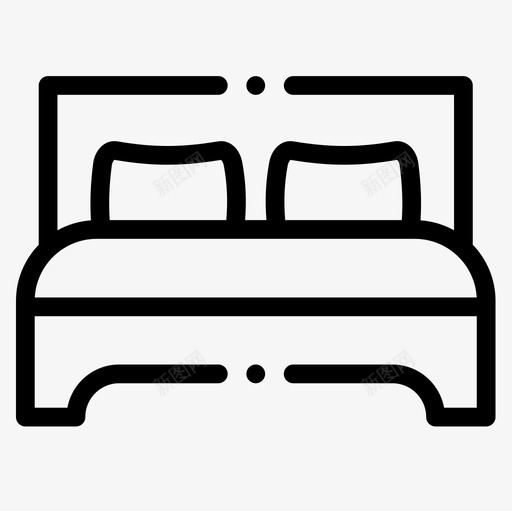 床自由时间14线性图标svg_新图网 https://ixintu.com 床 线性 自由时间14
