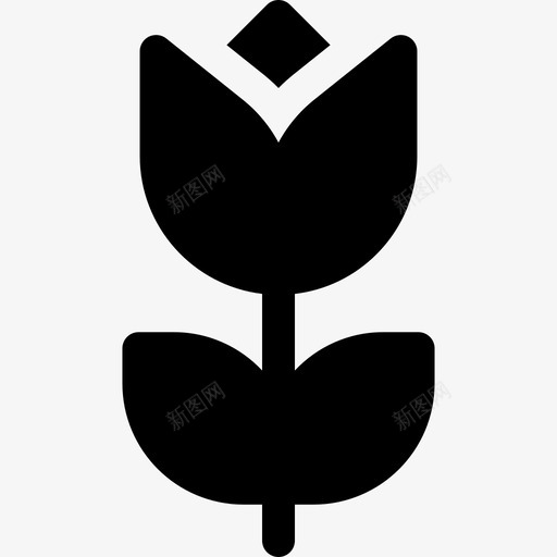 郁金香花10朵填充图标svg_新图网 https://ixintu.com 10朵 填充 郁金香
