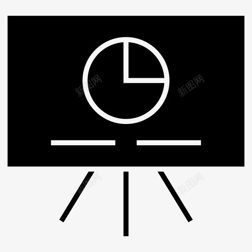 演示文稿饼图统计信息图标svg_新图网 https://ixintu.com 信息 文稿 深色 演示 统计 饼图