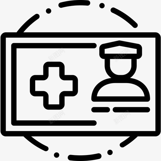 身份证医疗和医院直系图标svg_新图网 https://ixintu.com 医疗 医院 直系 身份证