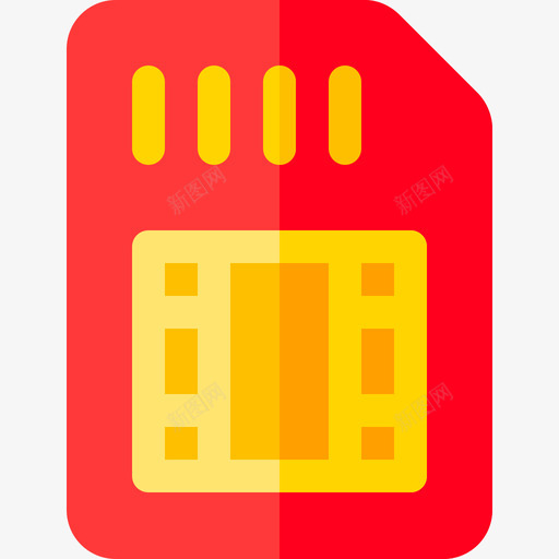 Sim卡硬件8扁平图标svg_新图网 https://ixintu.com Sim卡 扁平 硬件8