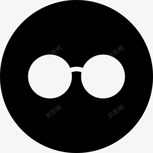 眼镜太阳镜优雅圆润图标svg_新图网 https://ixintu.com 优雅圆润 太阳镜 眼镜