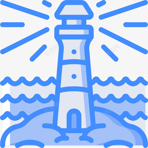灯塔发明5蓝色图标svg_新图网 https://ixintu.com 发明 灯塔 蓝色