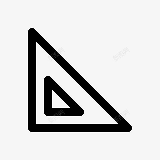 三角尺距离几何图标svg_新图网 https://ixintu.com 三角尺 几何 圆帽 学校 工具 测量 直线 距离