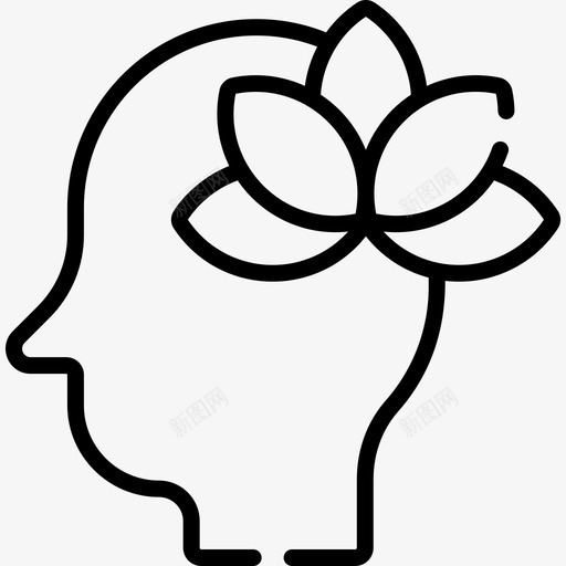 放松心理学13线性图标svg_新图网 https://ixintu.com 心理学 放松 线性