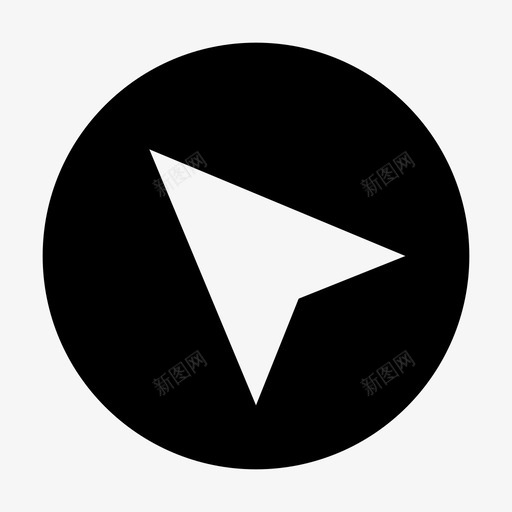 定位查找gps图标svg_新图网 https://ixintu.com gps ui-ux 圆圈 地图 定位 实心 导航 查找