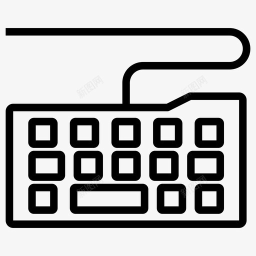 键盘计算机板计算机硬件图标svg_新图网 https://ixintu.com 打字 控制键 计算机板 计算机硬件 计算机硬件线图标 键盘