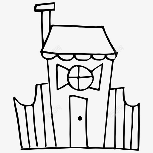 房子建筑城市图标svg_新图网 https://ixintu.com 城市 家 建筑 房子 手绘