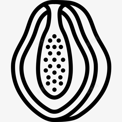 番木瓜食物128直系图标svg_新图网 https://ixintu.com 木瓜 番木 直系 食物