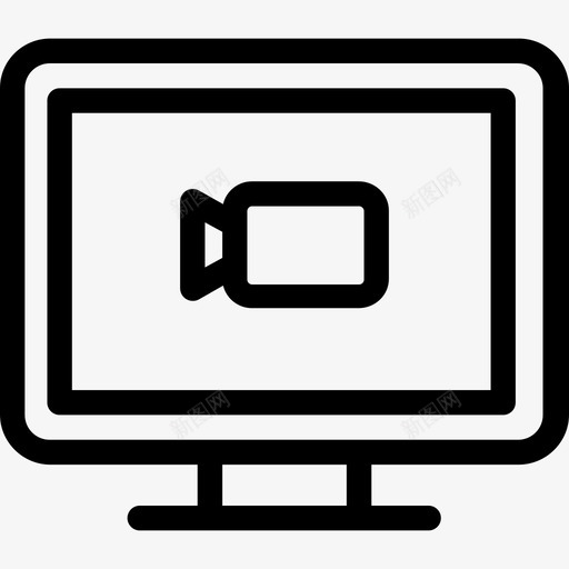 视频播放器多媒体32线性图标svg_新图网 https://ixintu.com 多媒体 播放器 线性 视频