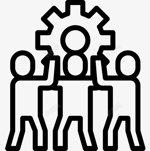 团队人力资源48直线型图标svg_新图网 https://ixintu.com 人力资源 团队 直线 线型