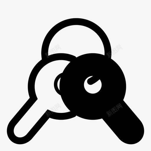 系统图标(线宽2px)_钥匙-激活svg_新图网 https://ixintu.com 系统图标(线宽2px)_钥匙-激活