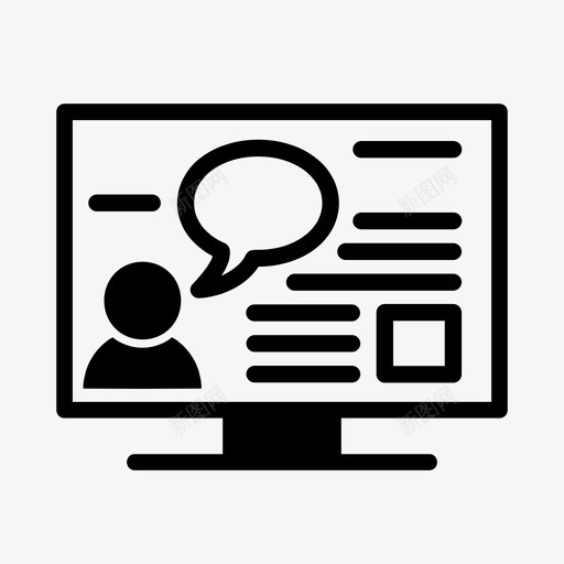 网络研讨会互动学习图标svg_新图网 https://ixintu.com 互动 互联网 在线 学习 研讨会 网络 观看
