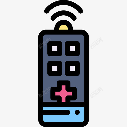 遥控器游戏56线性彩色图标svg_新图网 https://ixintu.com 彩色 游戏 线性 遥控器