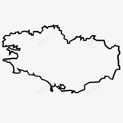 法国布雷登法国地图图标svg_新图网 https://ixintu.com 地图 布雷登 法国 西部 雷登