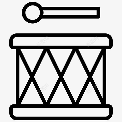 鼓古典音乐鼓点图标svg_新图网 https://ixintu.com 乐器 古典音乐 图标 用户界面 线图 节奏 鼓点