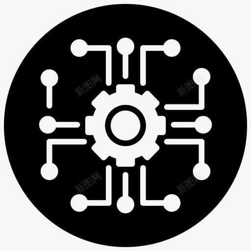 电路连接电路打印连接图标svg_新图网 https://ixintu.com 打印 生产力 电子 电路 连接