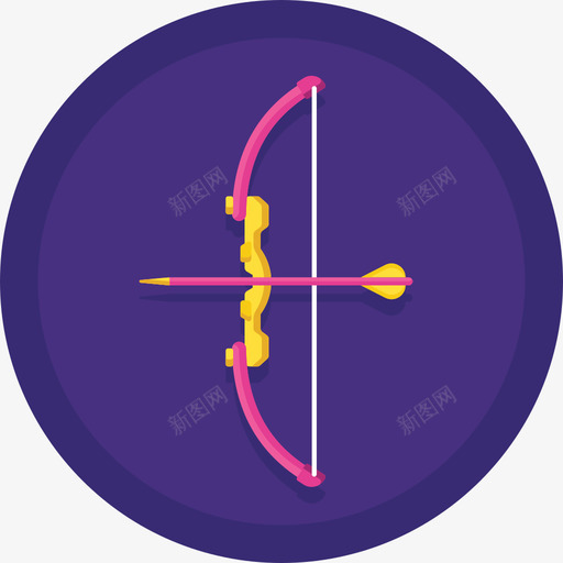 射箭运动器材12扁平圆形图标svg_新图网 https://ixintu.com 圆形 射箭 扁平 运动器材