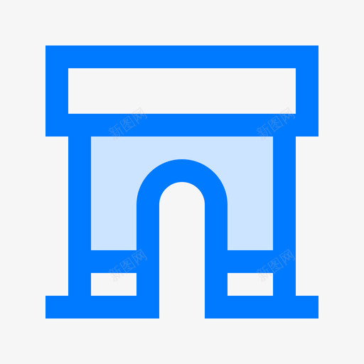 大门42号楼蓝色图标svg_新图网 https://ixintu.com 42号楼 大门 蓝色