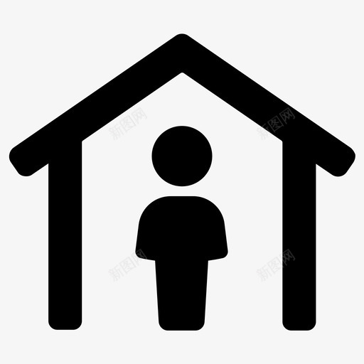 业主房子房东图标svg_新图网 https://ixintu.com 业主 包租公 房东 房子 房客 财产