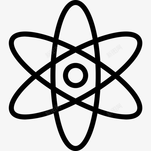 原子科学72线性图标svg_新图网 https://ixintu.com 原子 科学 线性