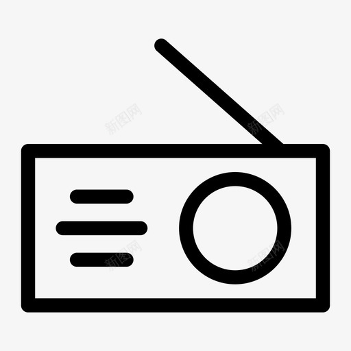 收音机音响机器图标svg_新图网 https://ixintu.com 复古 媒体 收音机 机器 超赞 音乐 音响