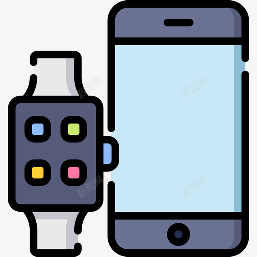 电子零售8线性颜色图标svg_新图网 https://ixintu.com 电子 线性 零售 颜色