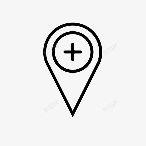 添加位置地图插针加上图标svg_新图网 https://ixintu.com 加上 地图插针 添加位置 点