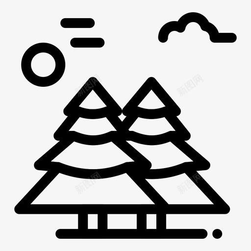 高山北极加拿大图标svg_新图网 https://ixintu.com 加拿大 北极 斯堪 松树 维亚 高山
