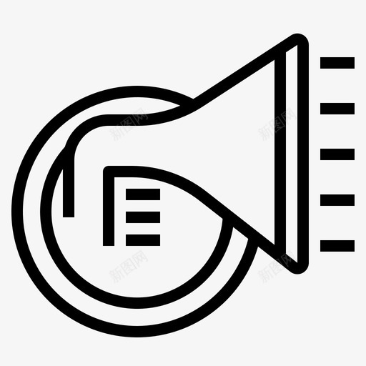 喇叭摩托车零件图标svg_新图网 https://ixintu.com 喇叭 摩托车 摩托车零件 车辆 运输 零件