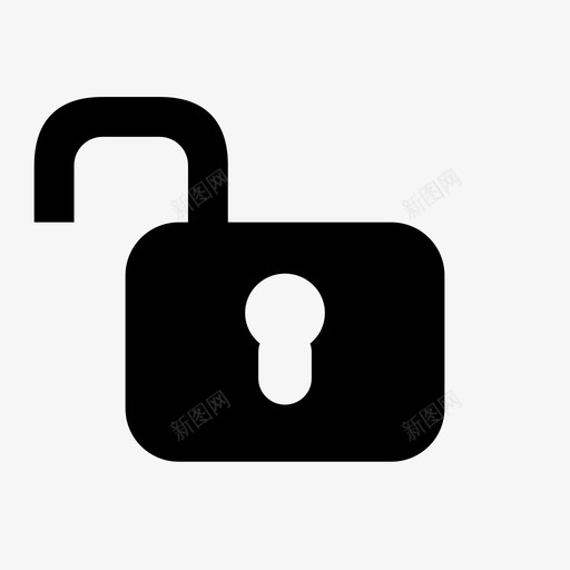 开锁挂锁保安图标svg_新图网 https://ixintu.com 保安 开锁 挂锁