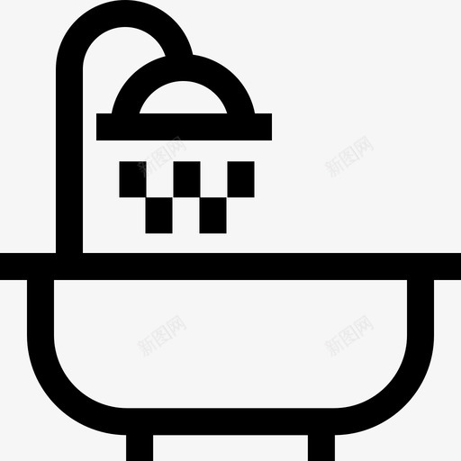 浴室睡觉时间12线性图标svg_新图网 https://ixintu.com 浴室 睡觉时间12 线性