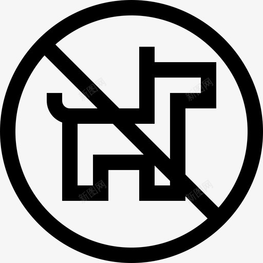 禁止携带宠物公共标志3直系图标svg_新图网 https://ixintu.com 公共 宠物 携带 标志 直系 禁止