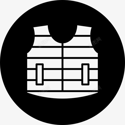 马甲夹克无袖图标svg_新图网 https://ixintu.com 圆形 填充 夹克 无袖 时尚 马甲